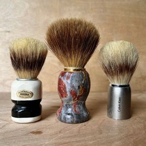 Vintage Shaving Brush Lot of 3 for Refurbish Craft or Repair Regina Calvin Klein